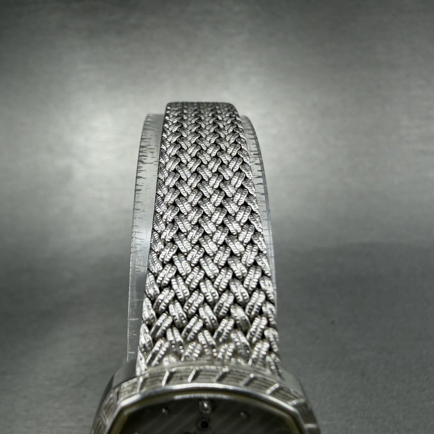 Cyma Watch Women 22mm Silver Dial Silver Tone Rectangle 616 Mesh New Battery4