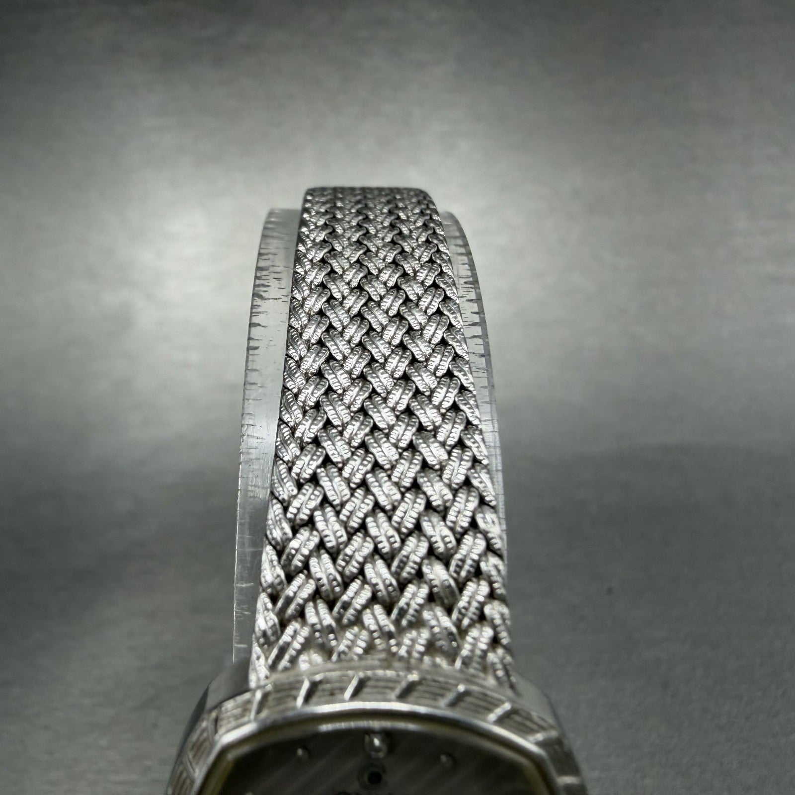 Cyma Watch Women 22mm Silver Dial Silver Tone Rectangle 616 Mesh New Battery4
