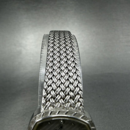 Cyma Watch Women 22mm Silver Dial Silver Tone Rectangle 616 Mesh New Battery4