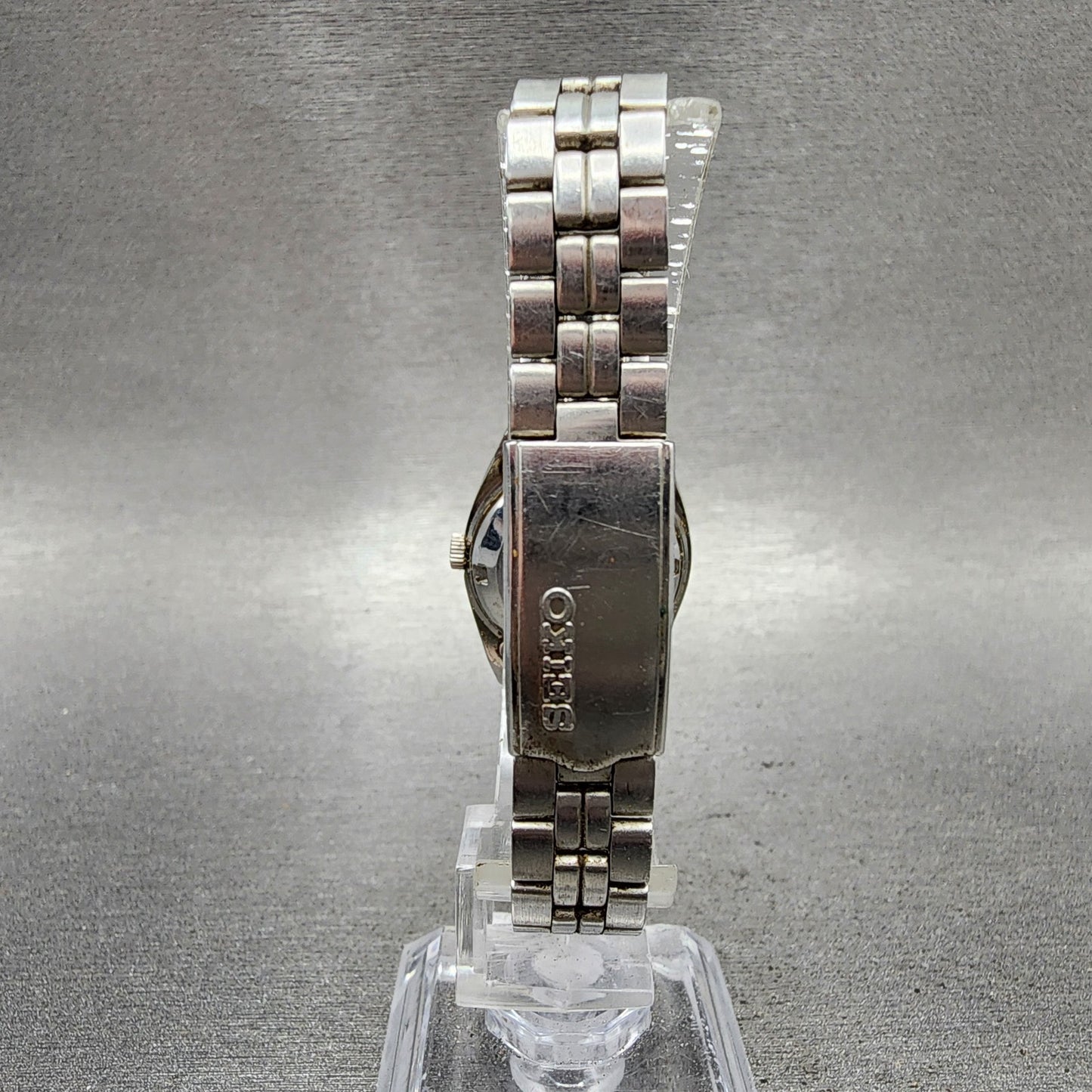 Seiko 5 Automatic Watch Women 26mm Blue Dial Silver Tone Daydate 42060010 Runs8
