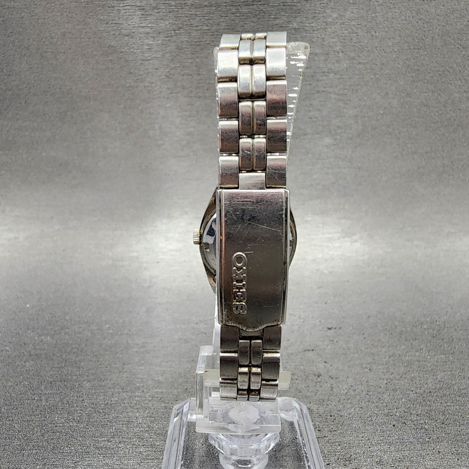 Seiko 5 Automatic Watch Women 26mm Blue Dial Silver Tone Daydate 42060010 Runs8