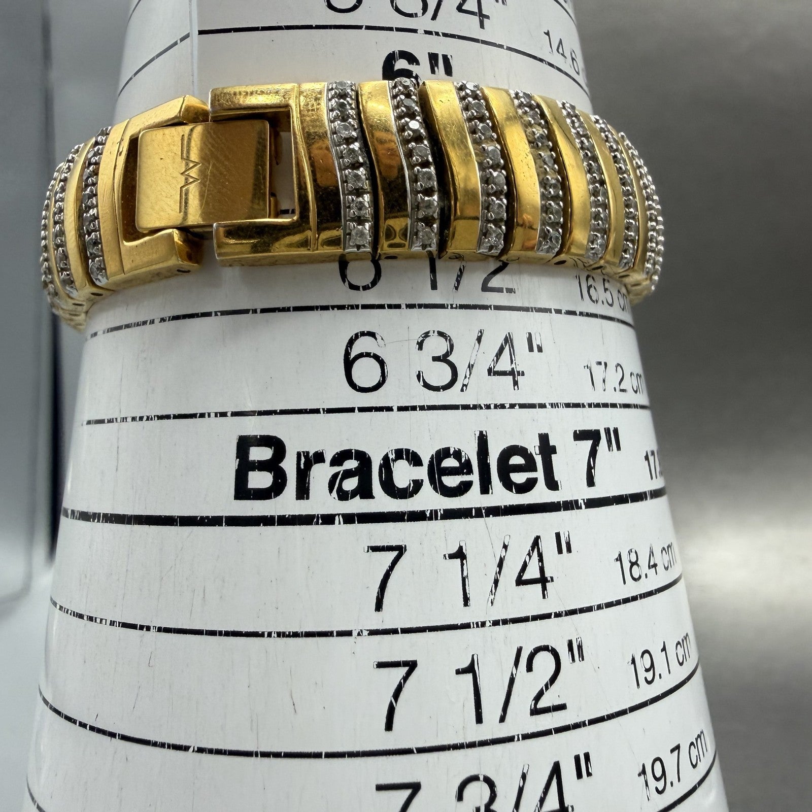 Wittnauer Tank Watch Women 14mm MOP Dial Gold Tone Diamond Bezel 12L05 New Batt10