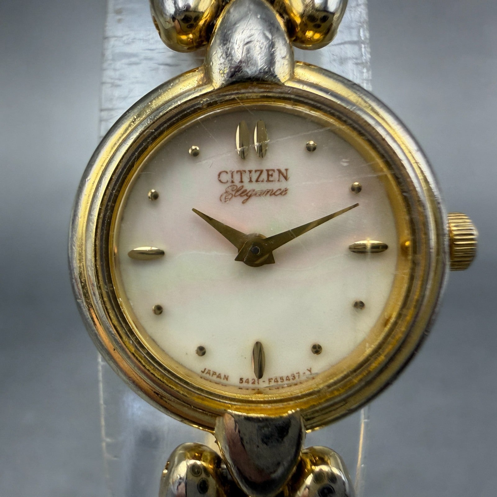 Citizen Elegance Watch Women 18mm MOP Dial Two Tone 5421-F45197 New Battery1