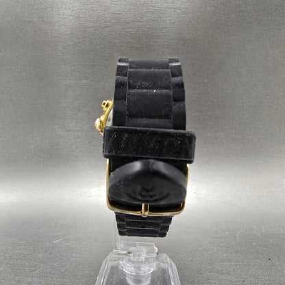 Michele Tahitian Chronograph Watch Women 40mm Black Dial Gold Date New Battery7