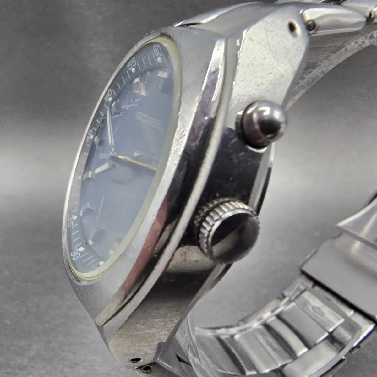 Fossil Blue Watch Men 39mm Blue Dial Silver Tone Round AM-3604 New Battery2
