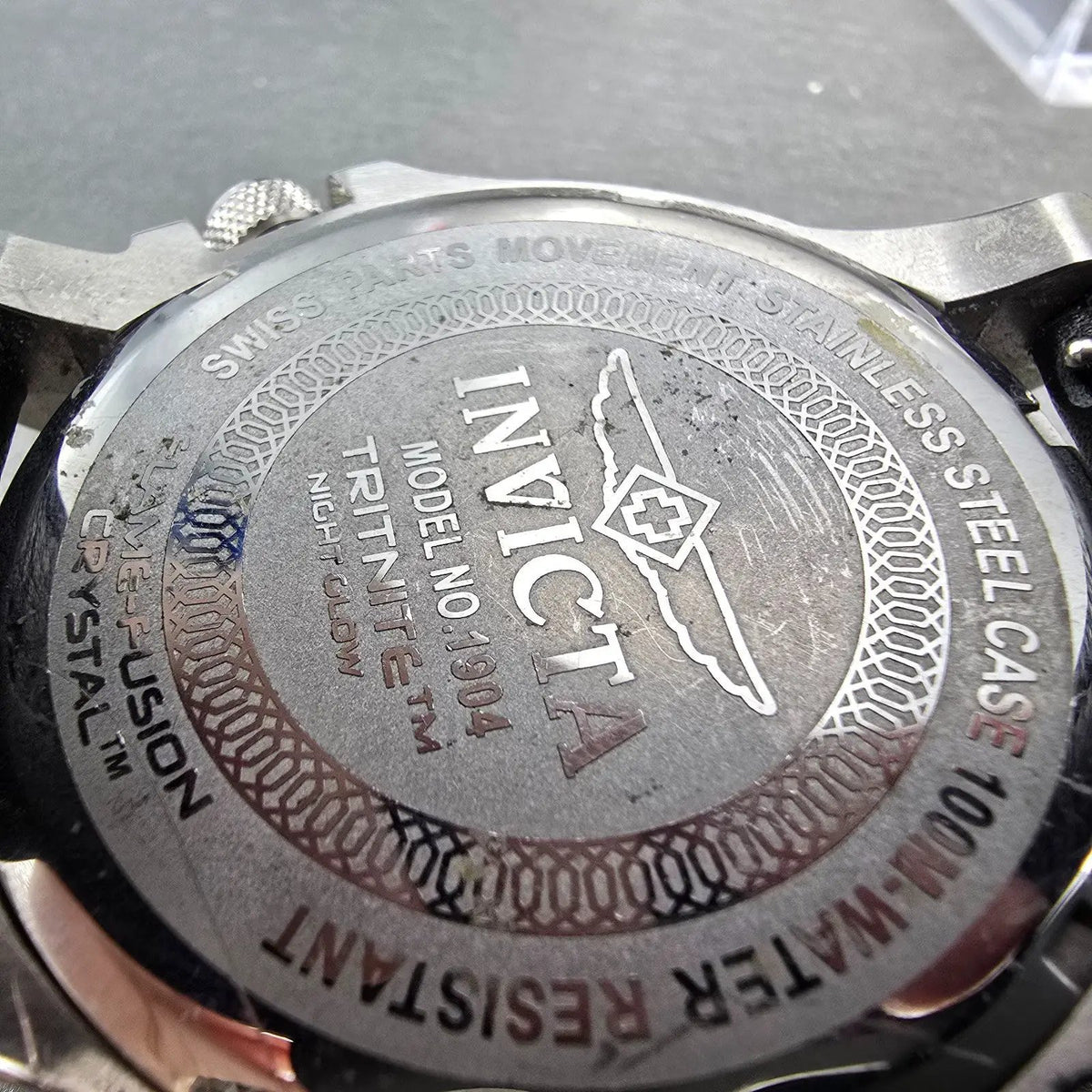 Invicta Specialty Watch Men 48mm Brown Dial Silver Round 1904 Leather New Batt9