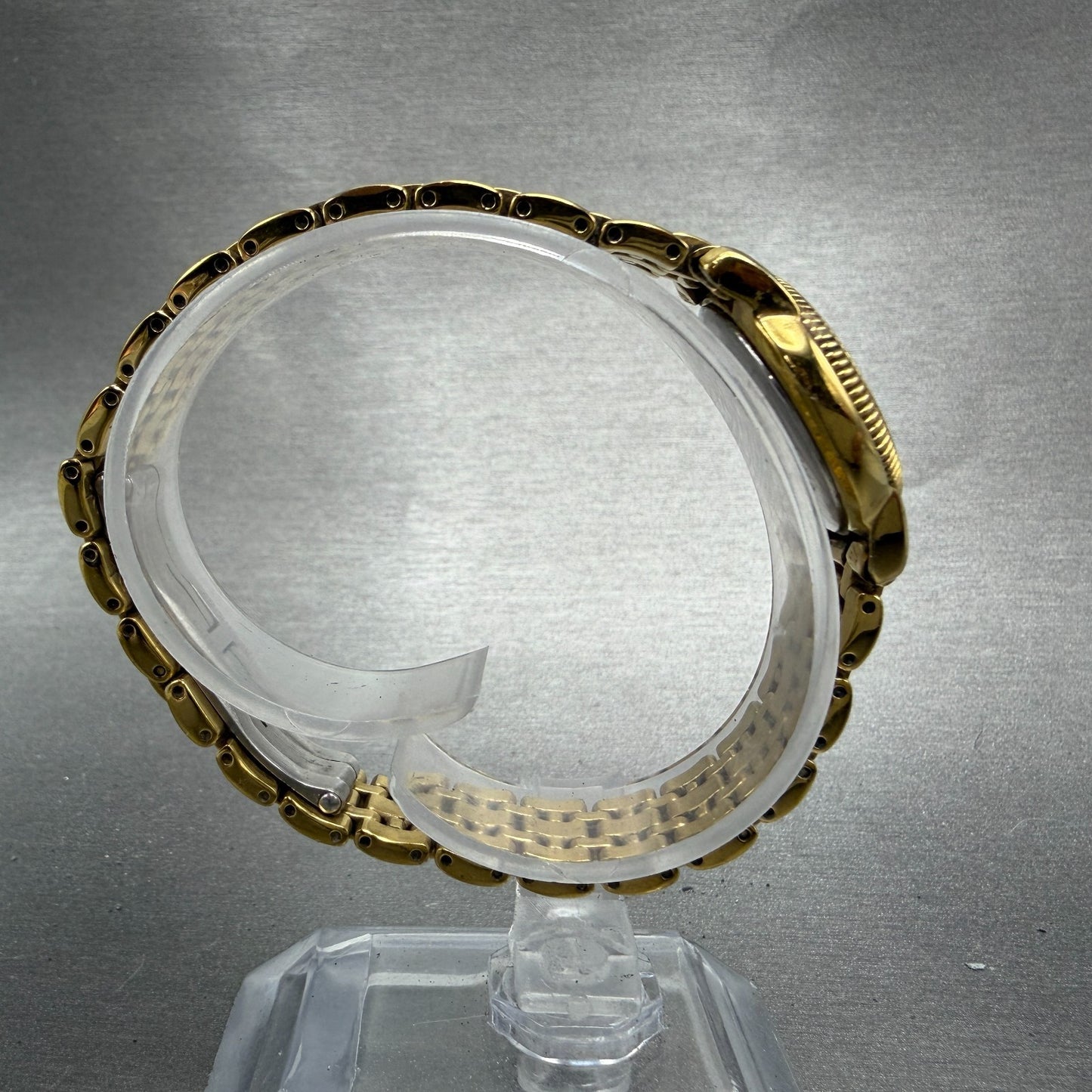 Tissot Watch Women 24mm MOP Dial Gold Tone Round C218/318C Round New Battery8