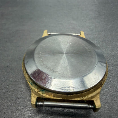 Bulova RED LED Watch Men 36mm Digital Gold Tone N6 PARTS Vintage8