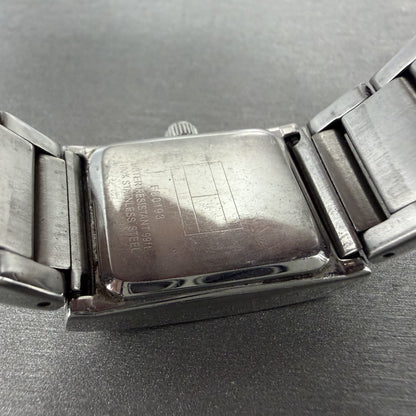 Tommy Hilfiger Tank Watch Women 20mm Silver Dial Silver Tone Rectangle New Batt9