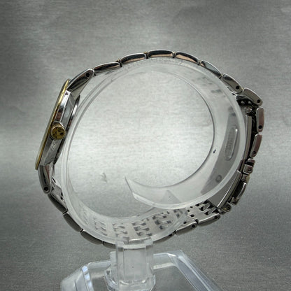 Bulova Watch Women 27mm Silver Dial Two Tone Round 98P115 New Battery Diamond6