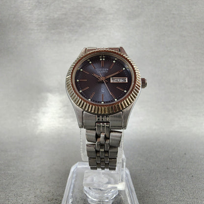 Citizen CQ Watch Women 25mm Blue Dial Silver Tone Daydate 1002R15097 New Batt5