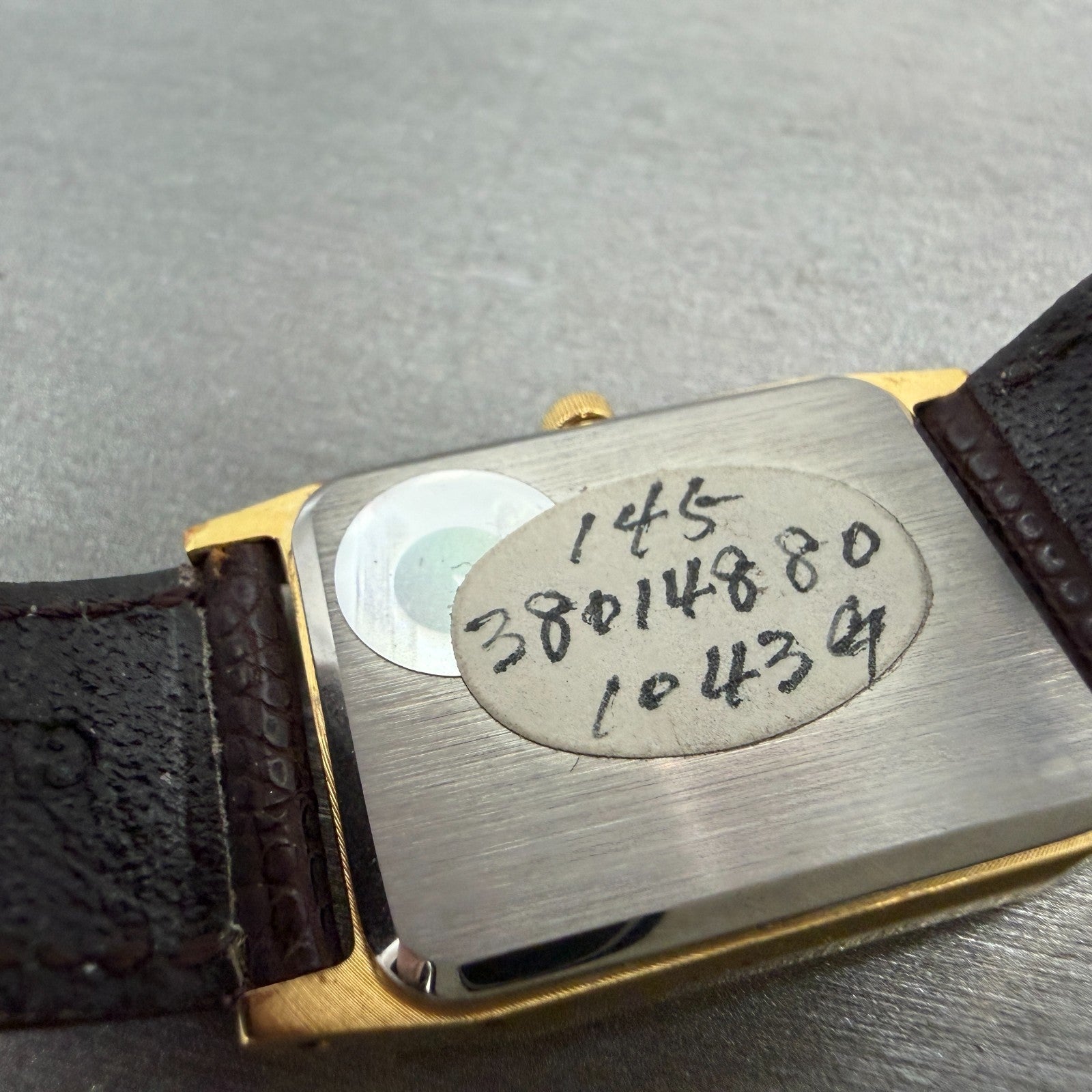 Citizen CQ Tank Watch Unisex 24mm Champagne Dial Gold Tone Rectangle New Bat NOS9