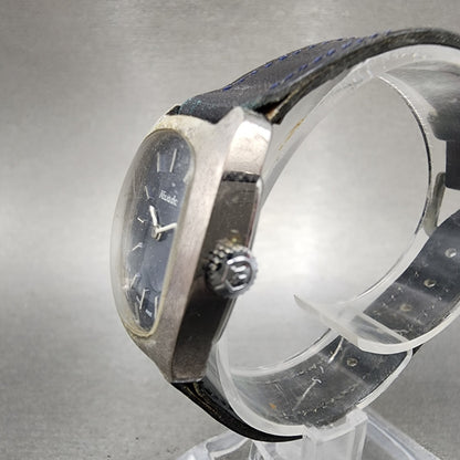 Nivada Watch Women 24mm Blue Dial Silver Tone Manual Wind PARTS Vintage3