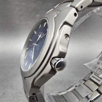 Citizen Eco-Drive Perpetual Calendar Watch Men 36mm Blue Dial Titanium Date Runs2