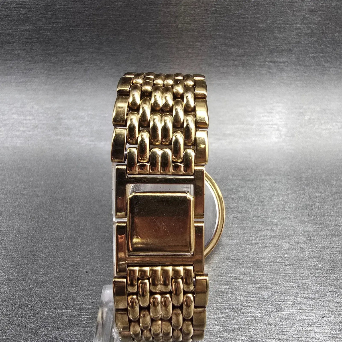 Seiko Watch Women 34mm Black Dial Gold Tone Round V701-6K69 New Battery7