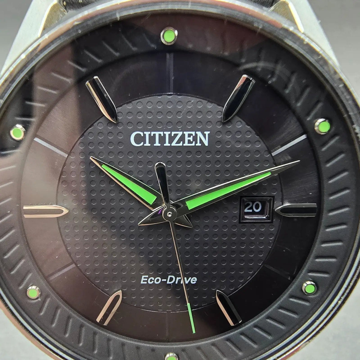 Citizen Eco-Drive CTO Watch Men 42mm Black Dial Silver Date BM6980-08E Runs1