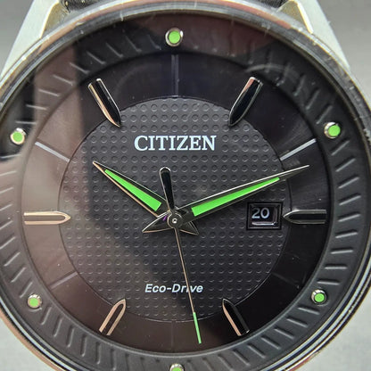 Citizen Eco-Drive CTO Watch Men 42mm Black Dial Silver Date BM6980-08E Runs1