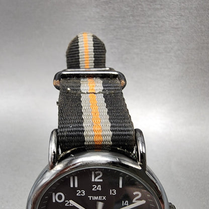 Timex Weekender Watch Men 38mm Black Dial Black Tone Indiglo New Battery5