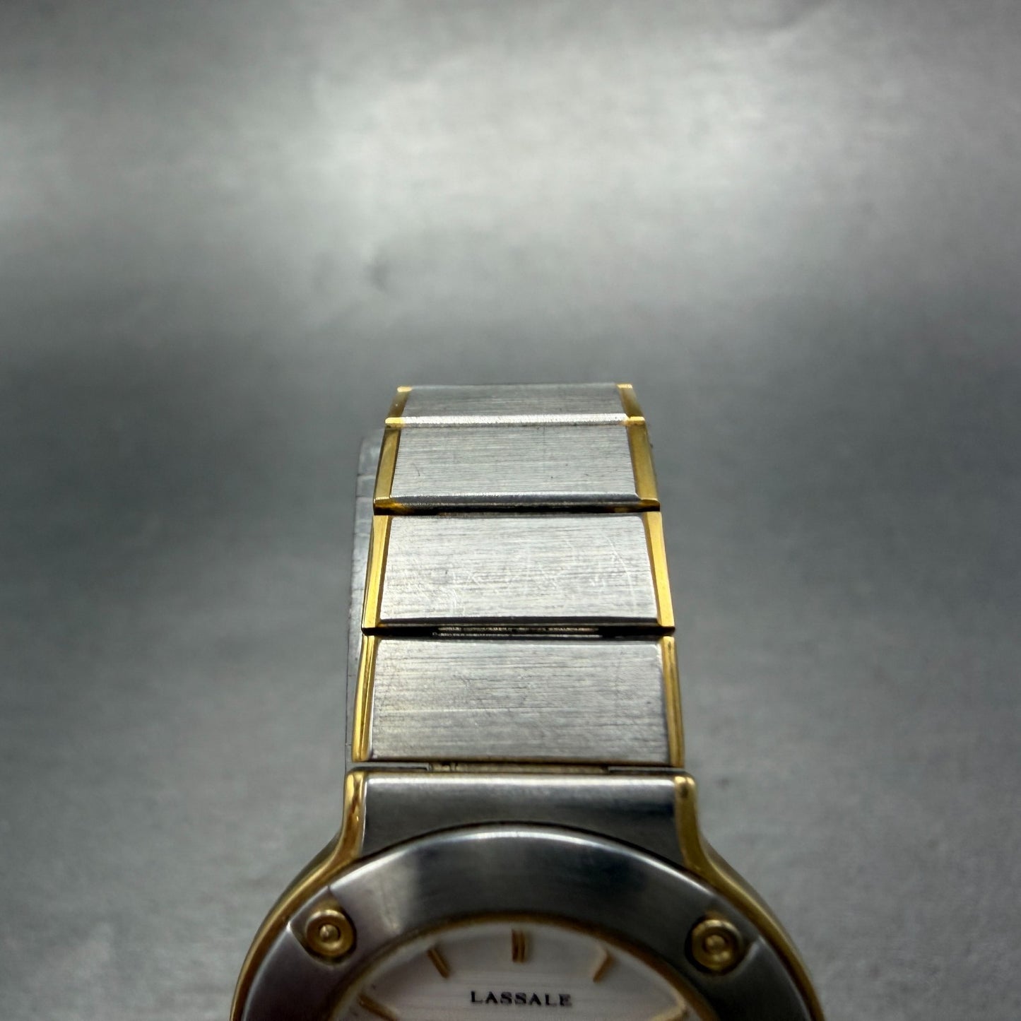 Seiko Lassale Watch Women 25mm White Dial Two Tone Round 1E50-0A99 New Battery4