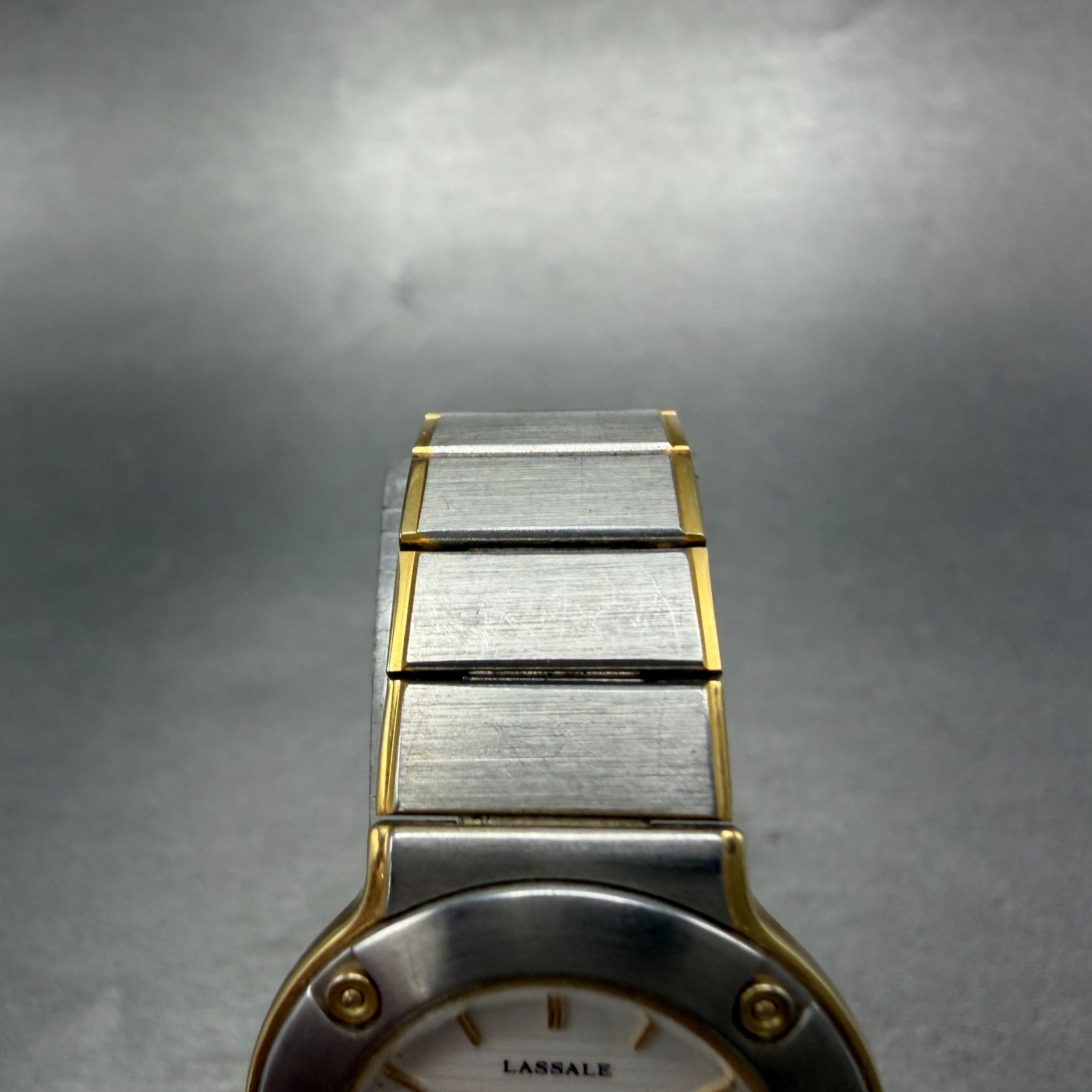Seiko Lassale Watch Women 25mm White Dial Two Tone Round 1E50-0A99 New Battery4