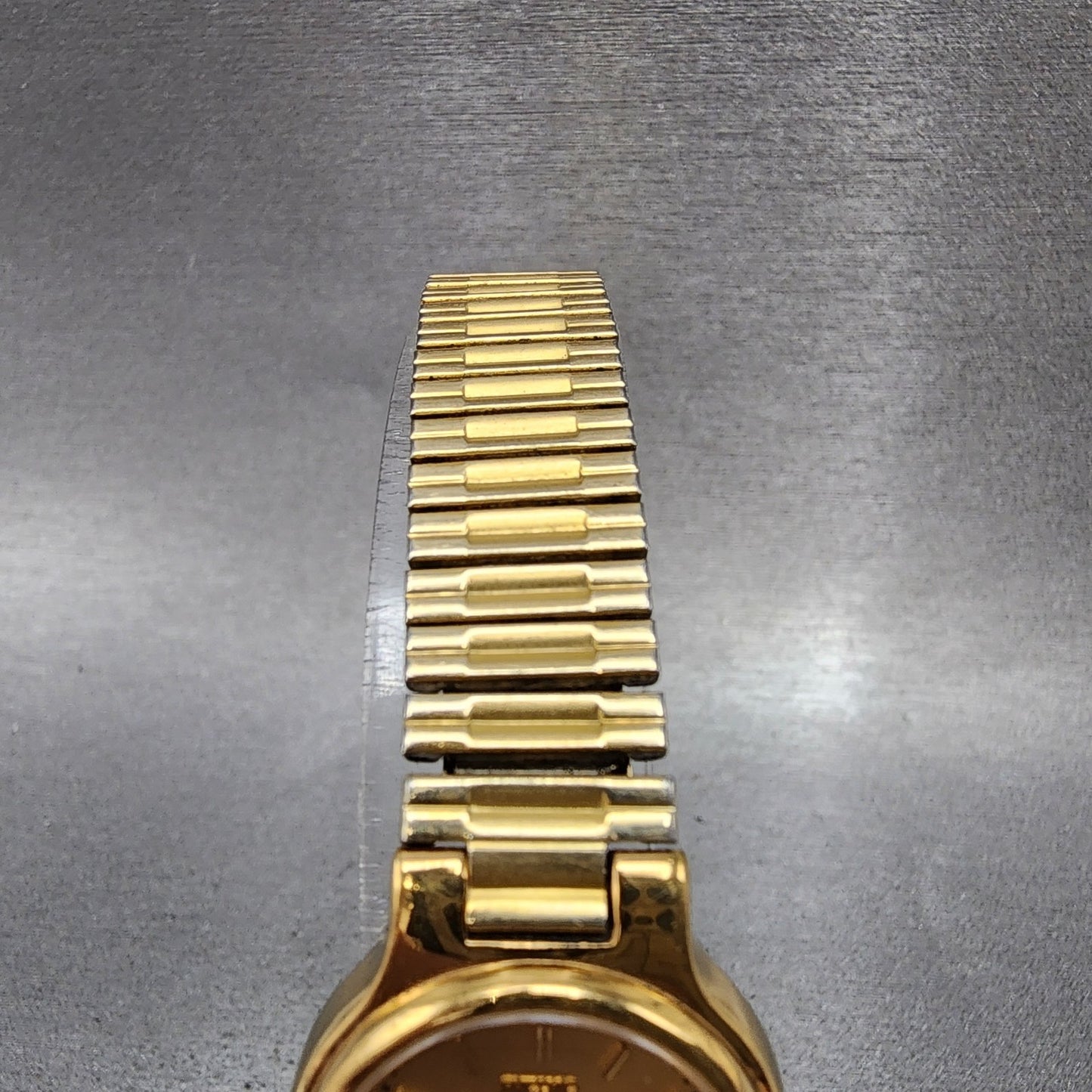 Seiko Watch Women 24mm Gold Dial Gold Tone Daydate Round 7N830141 New Battery4