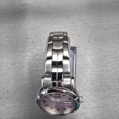 Citizen Watch Women 25mm Silver Dial Silver Tone Daydate 1002-S047439 New Batt4