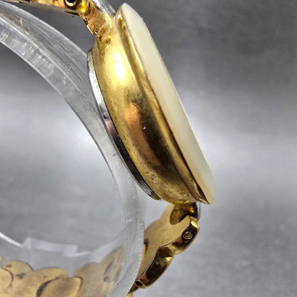 Elgin Watch Women 24mm MOP Dial Gold Tone Interchangeable Bezel New Battery3