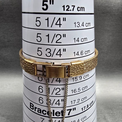 Seiko Watch Women 14mm Gold Dial Gold Tone Rectangle 11-3189 Manual Wind Works9