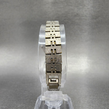 VTG Seiko Watch Women 19mm Blue Dial Silver Tone Round 1400-0250 New Battery