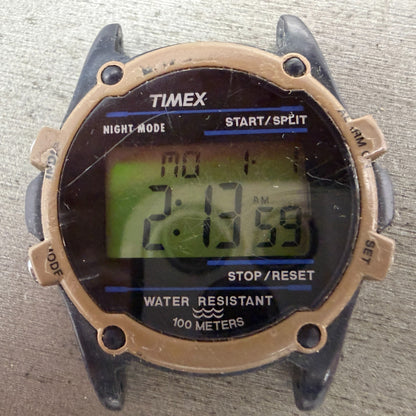 Timex Expedition Watch Men 38mm Digital Brown Black Alarm Chrono New Battery1