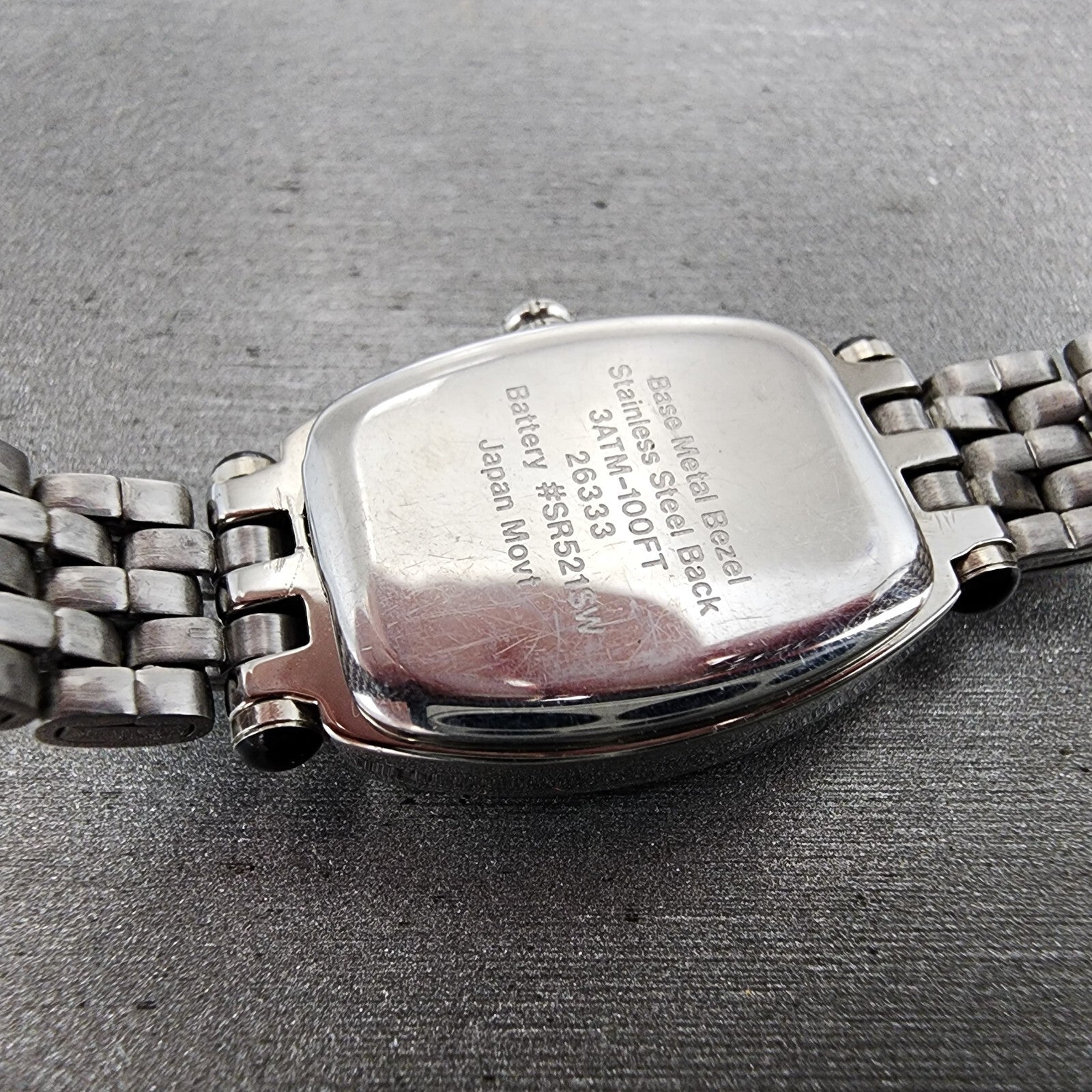 Lucien Piccard Watch Women 18mm Brown Dial Silver Tone Rectangle New Battery9