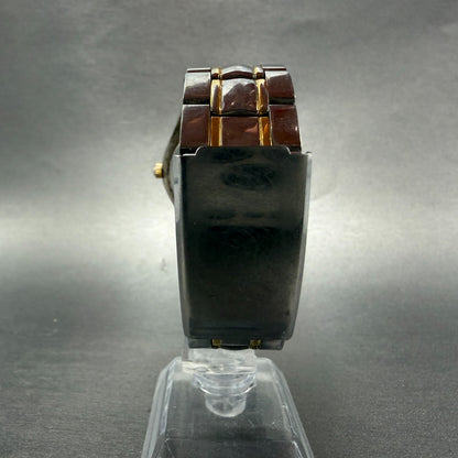 Bulova TFX Watch Men 37mm Champagne Dial Two Tone Date Round 38B08 New Battery7
