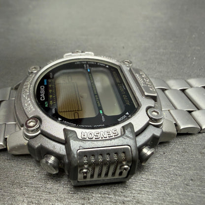 Casio ProTrek PRT-300 Watch Men 47mm Silver Digital Alit-Thermo PARTS6