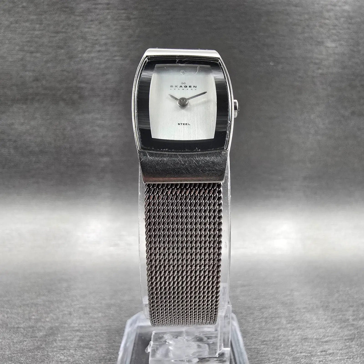 Skagen Watch Women 16mm Silver Dial Silver Tone Rectangle 271SSSD New Battery5