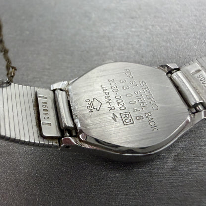 Seiko Watch Women 18mm Silver Dial Silver Tone Round 2C20-0020 New Battery8