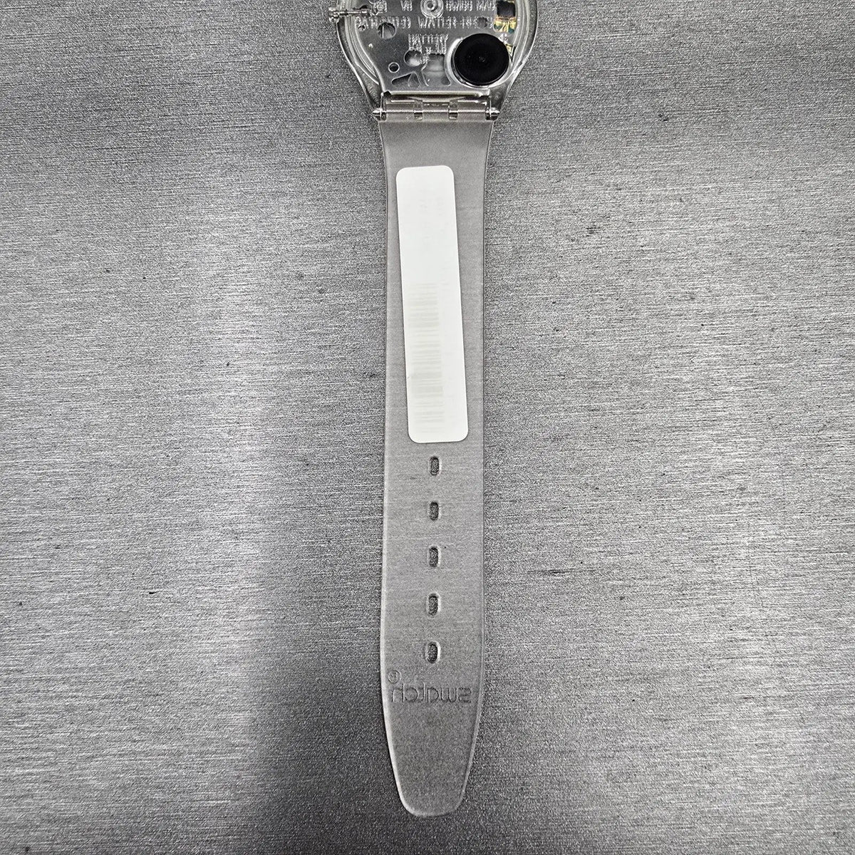 Swatch Jelly Skin Watch Men 34mm Skeleton Dial Clear Case SFK100 New Battery NOS10
