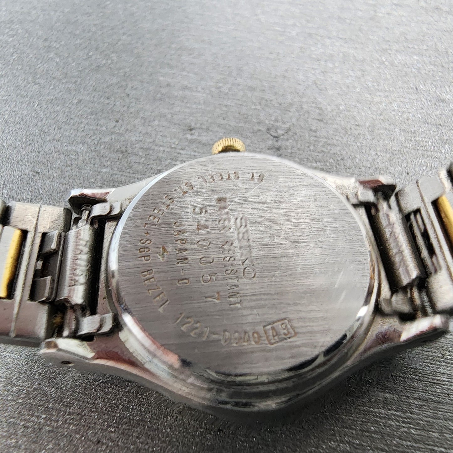 Seiko Watch Women 23mm White Dial Two Tone Octagon 12210040 New Battery9