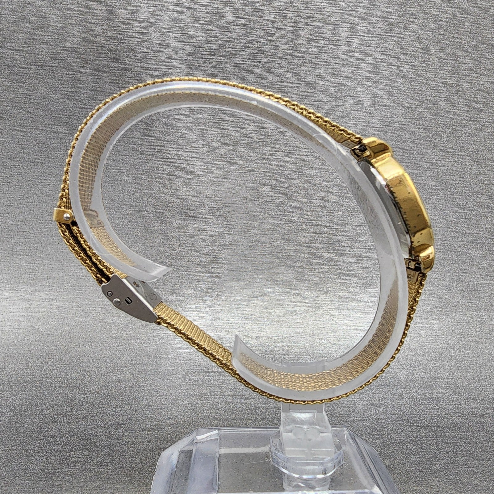 Seiko Watch Women 22mm Champagne Dial Gold Tone Octagon 34215140 New Battery8