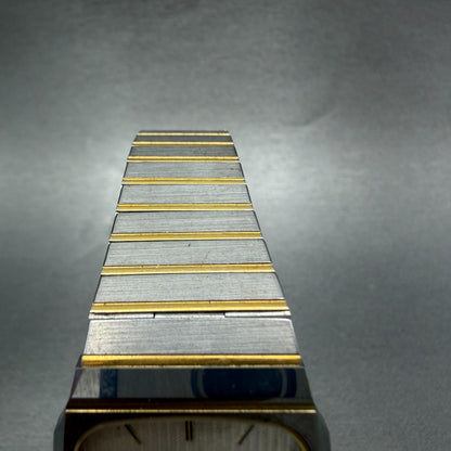 Seiko Dolce Watch Men 29mm Silver Dial Two Tone Rectangle 9531-5140 New Battery4