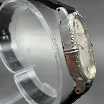 Seiko Watch Women 13mm Silver Dial Silver Tone Oval 1320-5140 New Battery VTG3