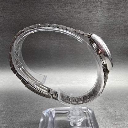 Seiko Watch Women24mm Silver Dial Silver Tone Daydate Round 3423-0059 New Batt8