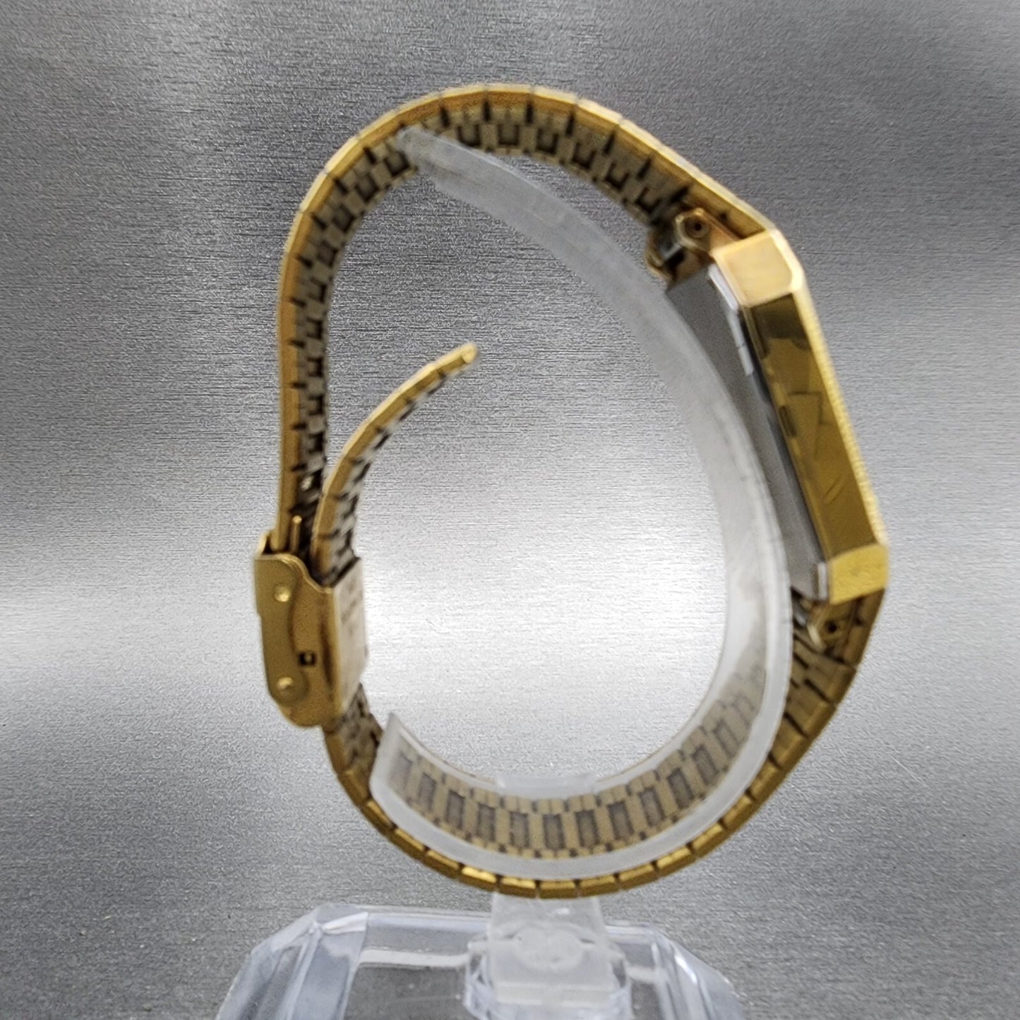 Citizen CQ Tank Watch Women 27mm Gold Dial Gold Tone Rectangle New Battery8