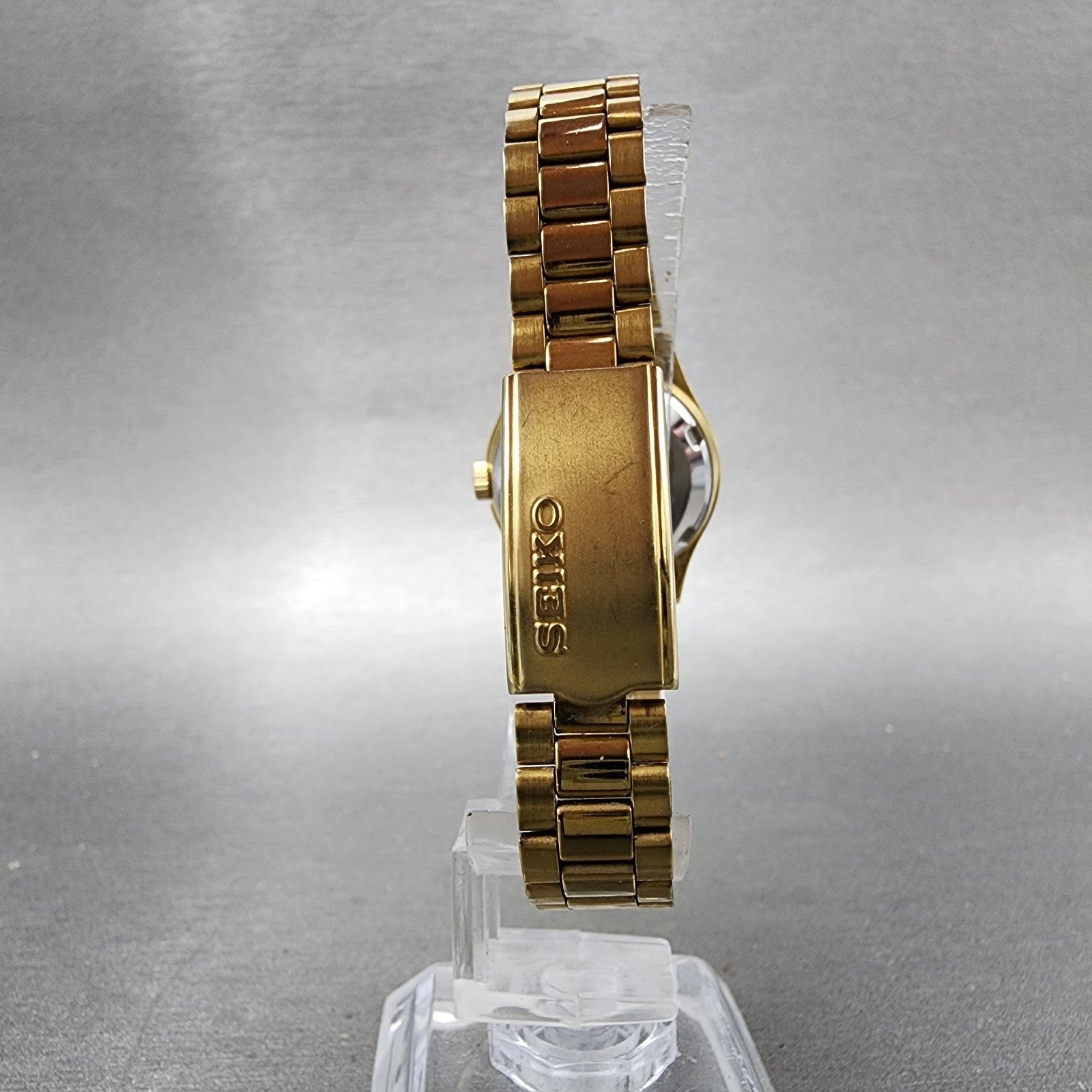 Seiko Automatic Watch Women 24mm Champagne Dial Gold Tone Daydate 42070041 PART11
