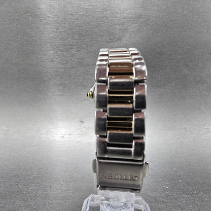 Citizen Eco-Drive Watch Women 27mm MOP Dial Two Tone Diamonds E011-S044235 Works8