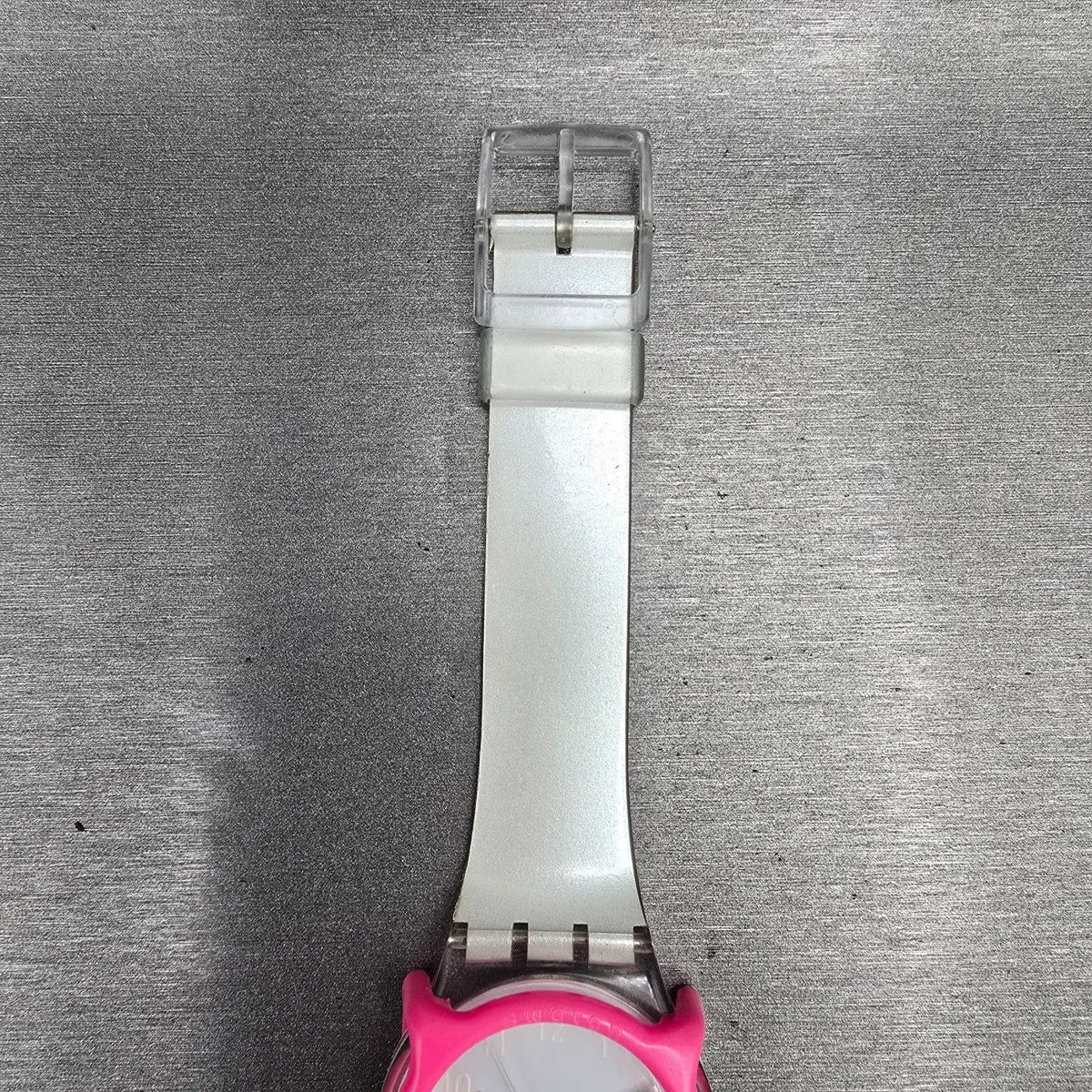 Swatch Snowcovered Watch Men 34mm White Dial Clear Case Daydate GK733 New Batt2