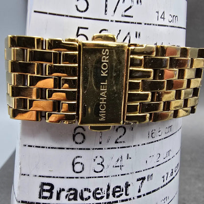 Michael Kors Darci Watch Women 39mm Champagne Dial Gold Tone MK-3191 New Batt MQ10