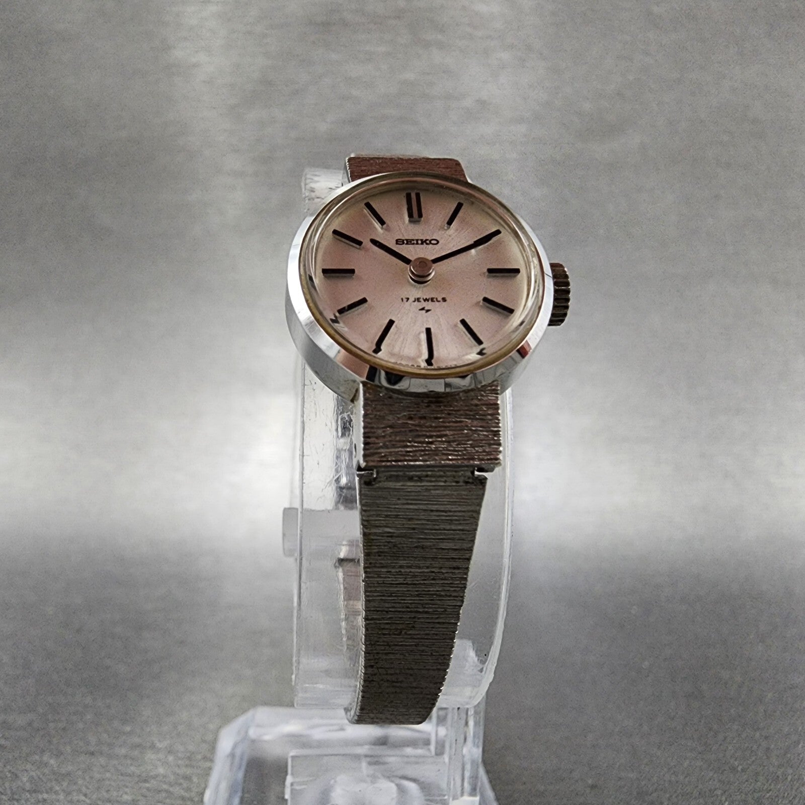 VTG Seiko Watch Women 19mm White Dial Gold Plated Manual Wind 110690 Runs4