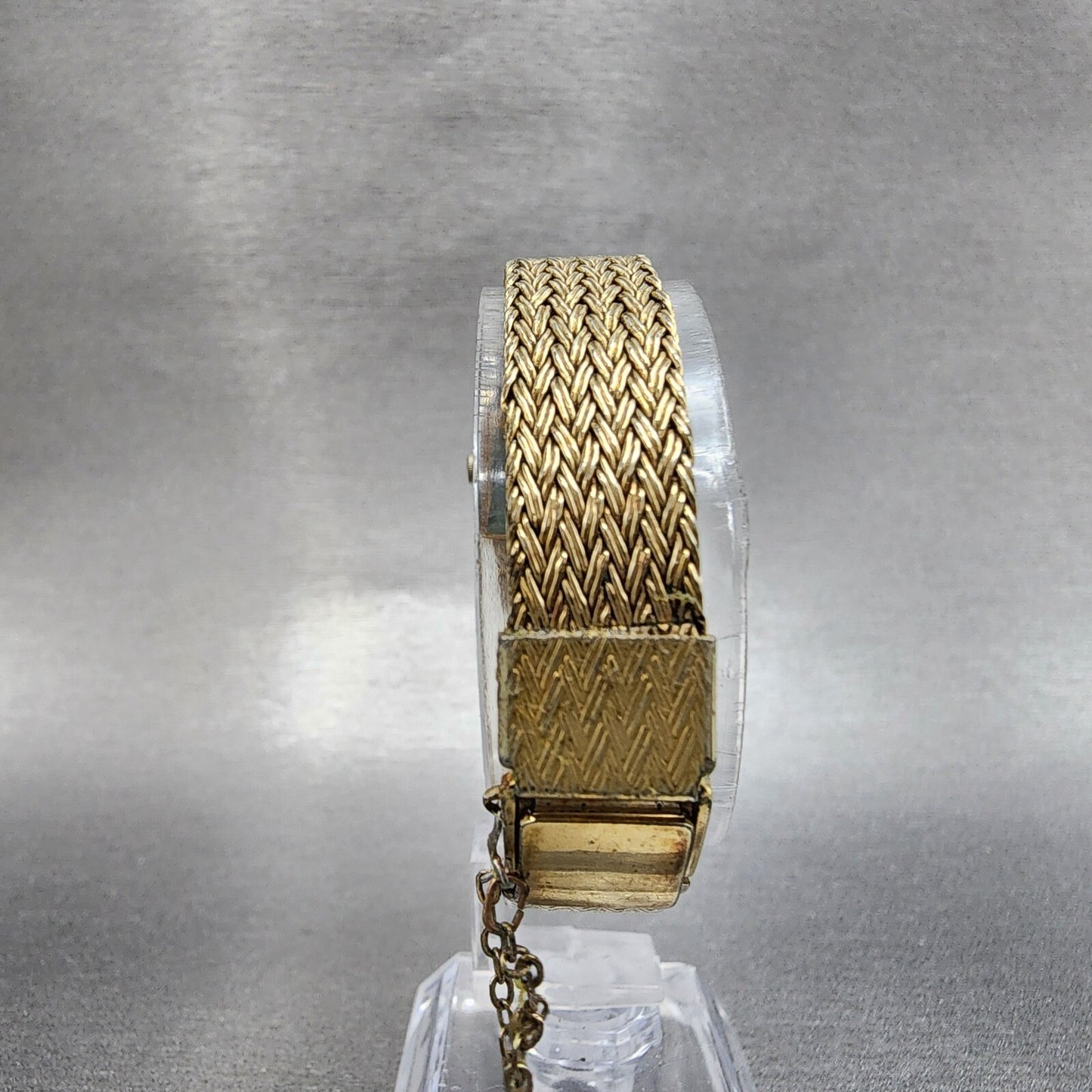VTG Seiko Tank Watch Women 19mm Cream Dial Gold Plated Rectangle New Battery7