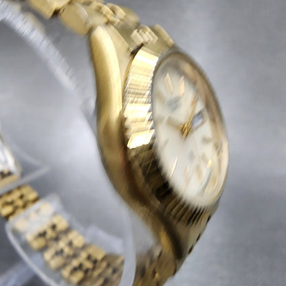 Citizen CQ President Watch Women 26mm MOP Dial Gold Tone Daydate Round New Batt3