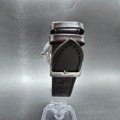 Lacoste Watch Men 41mm Blue Dial Silver Tone Round Leather Band New Battery7